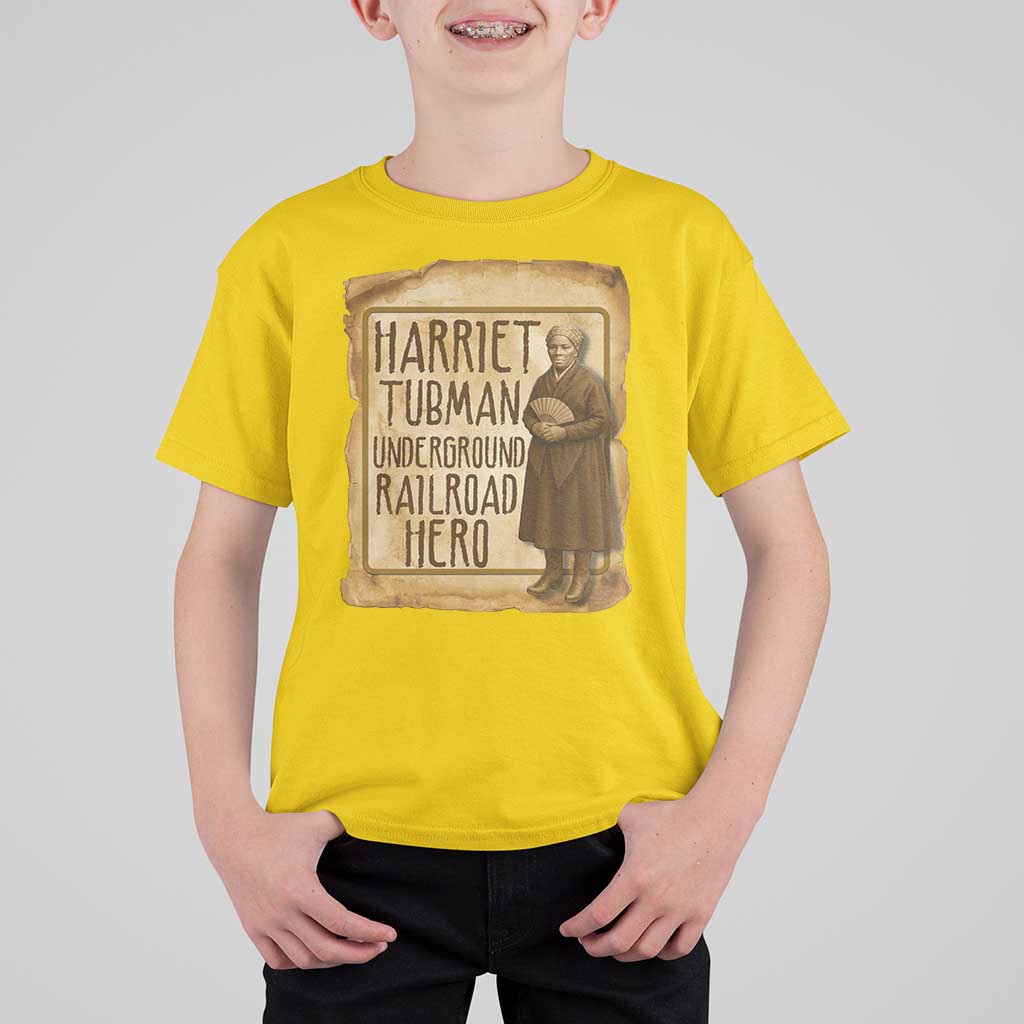 Underground Railroad Hero Harriet Tubman T Shirt For Kid Feminist History Gift