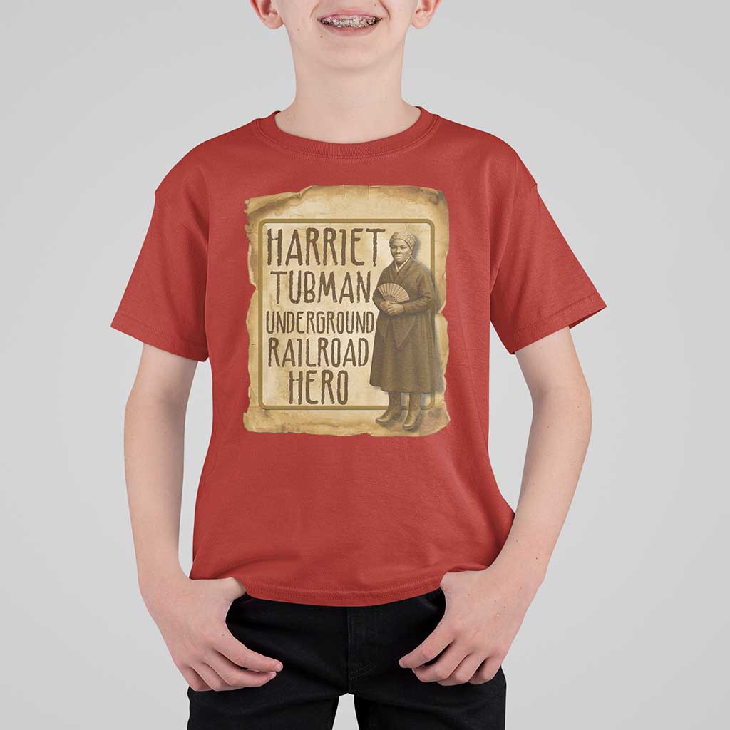 Underground Railroad Hero Harriet Tubman T Shirt For Kid Feminist History Gift
