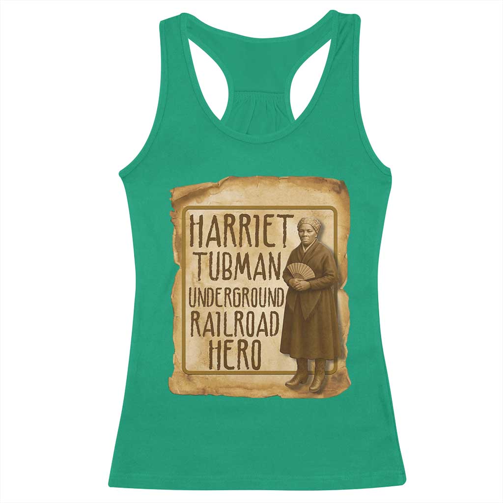 Underground Railroad Hero Harriet Tubman Racerback Tank Top Feminist History Gift