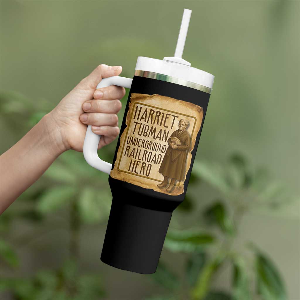 Underground Railroad Hero Harriet Tubman Tumbler With Handle Feminist History Gift