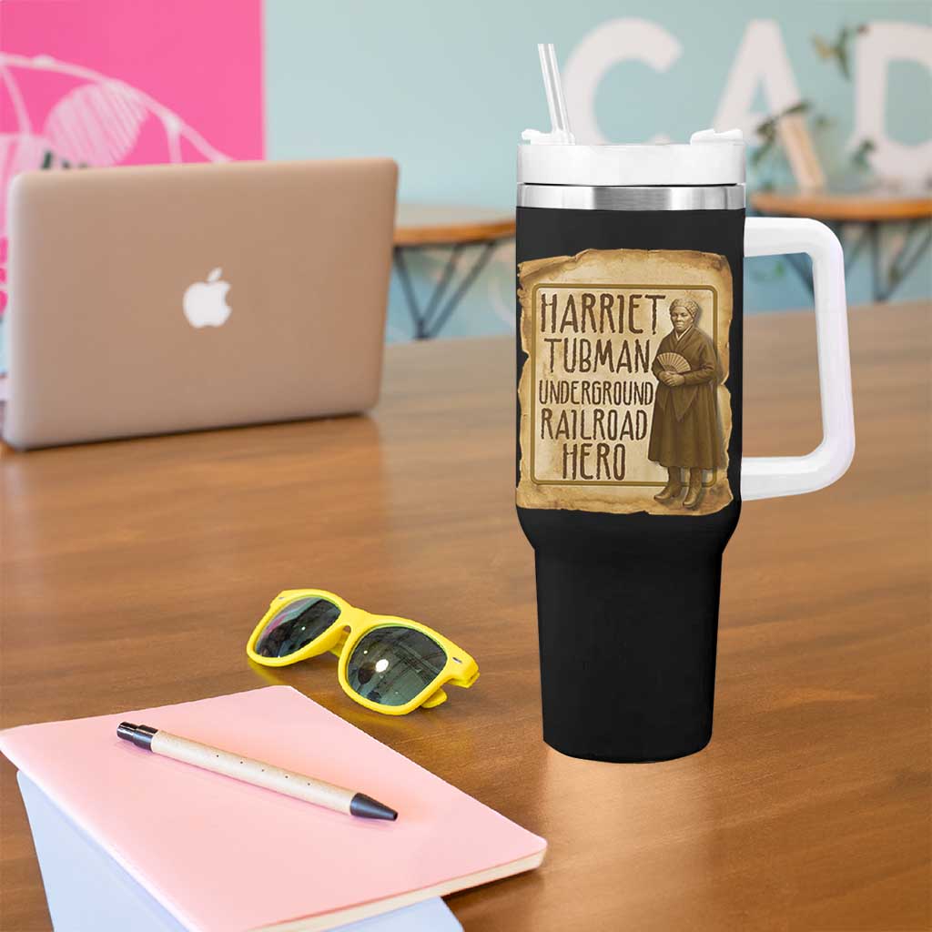 Underground Railroad Hero Harriet Tubman Tumbler With Handle Feminist History Gift