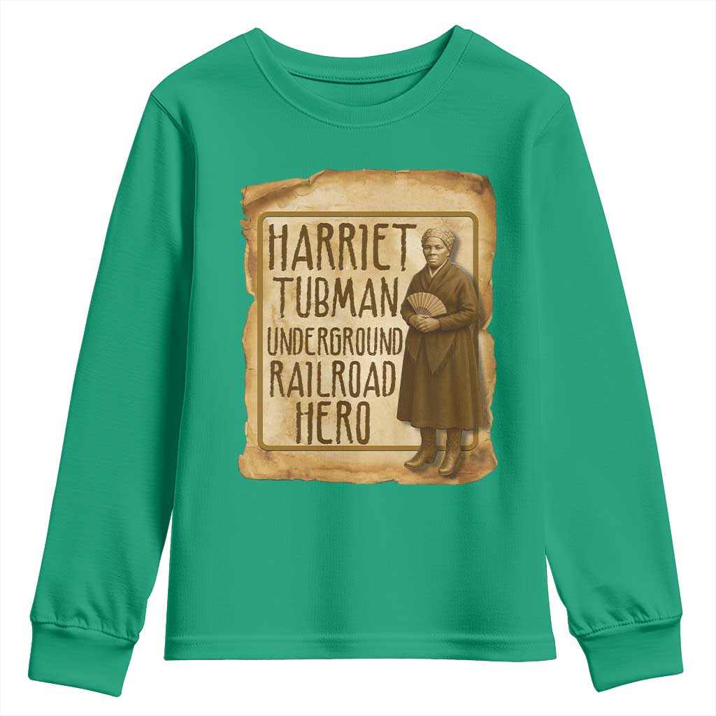 Underground Railroad Hero Harriet Tubman Youth Sweatshirt Feminist History Gift