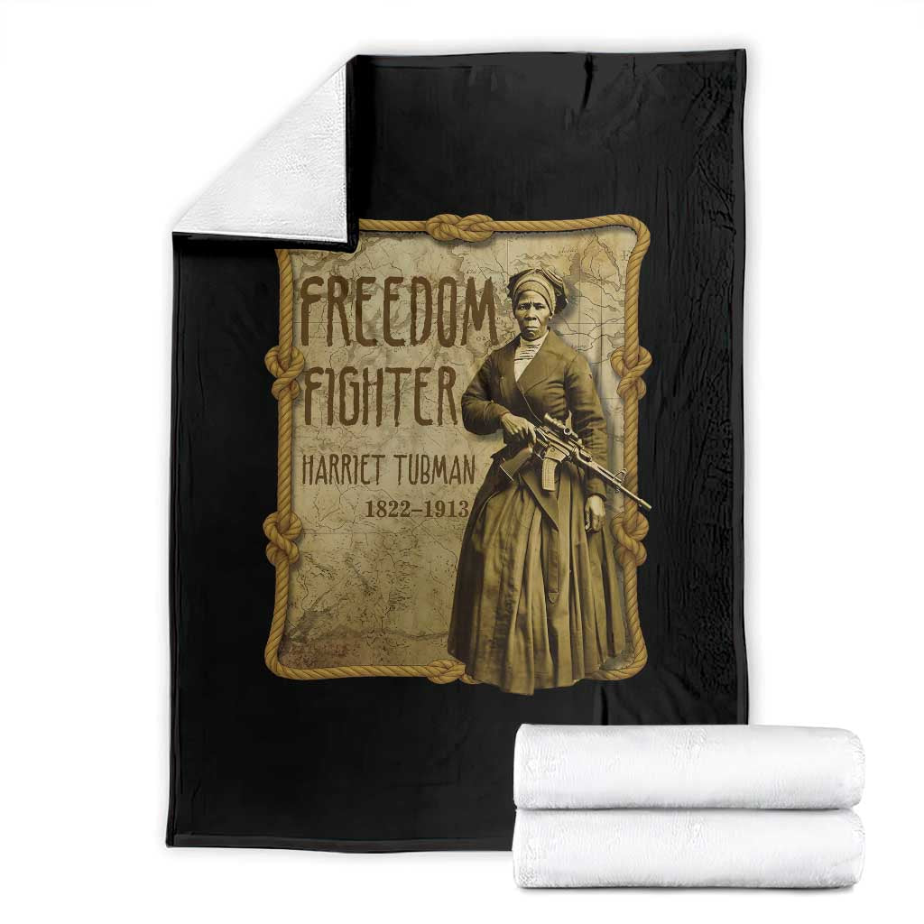 Harriet Tubman Freedom Fighter Throw Blanket Feminist History Gift - Wonder Print Shop