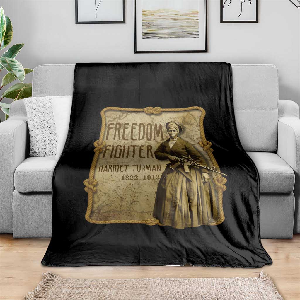 Harriet Tubman Freedom Fighter Throw Blanket Feminist History Gift - Wonder Print Shop