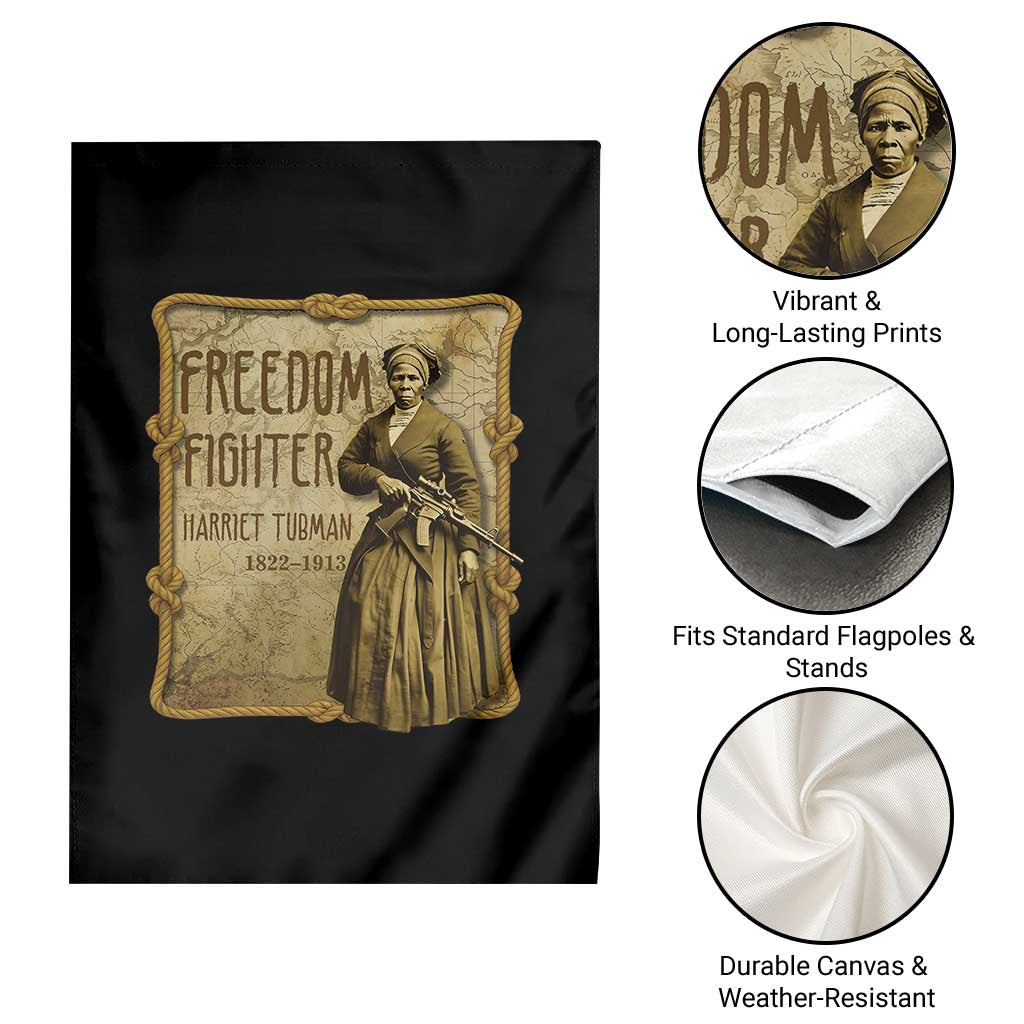 Harriet Tubman Freedom Fighter Garden Flag Feminist History Gift - Wonder Print Shop