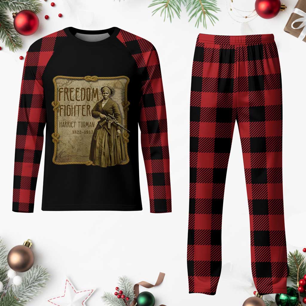 Harriet Tubman Freedom Fighter Plaid Pajama Set Feminist History Gift - Wonder Print Shop