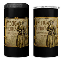 Harriet Tubman Freedom Fighter 4 in 1 Can Cooler Tumbler Feminist History Gift - Wonder Print Shop