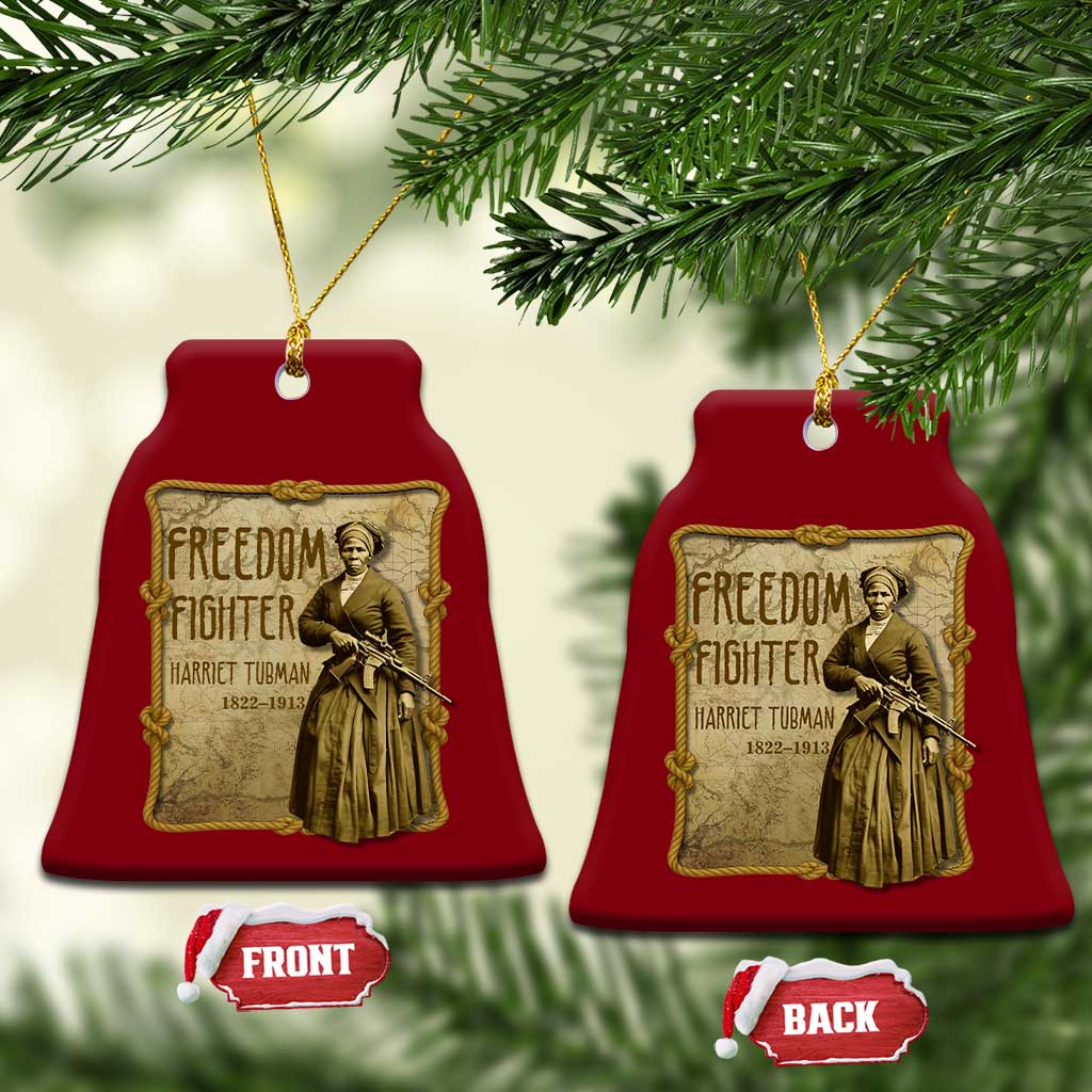 Harriet Tubman Freedom Fighter Ceramic Ornament Feminist History Gift - Wonder Print Shop