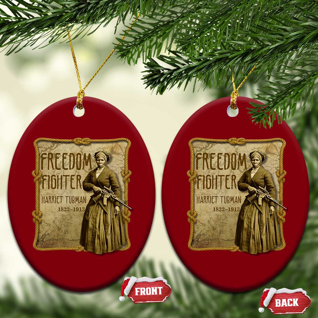 Harriet Tubman Freedom Fighter Ceramic Ornament Feminist History Gift - Wonder Print Shop