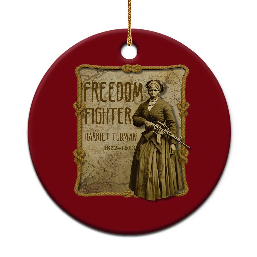 Harriet Tubman Freedom Fighter Ceramic Ornament Feminist History Gift - Wonder Print Shop