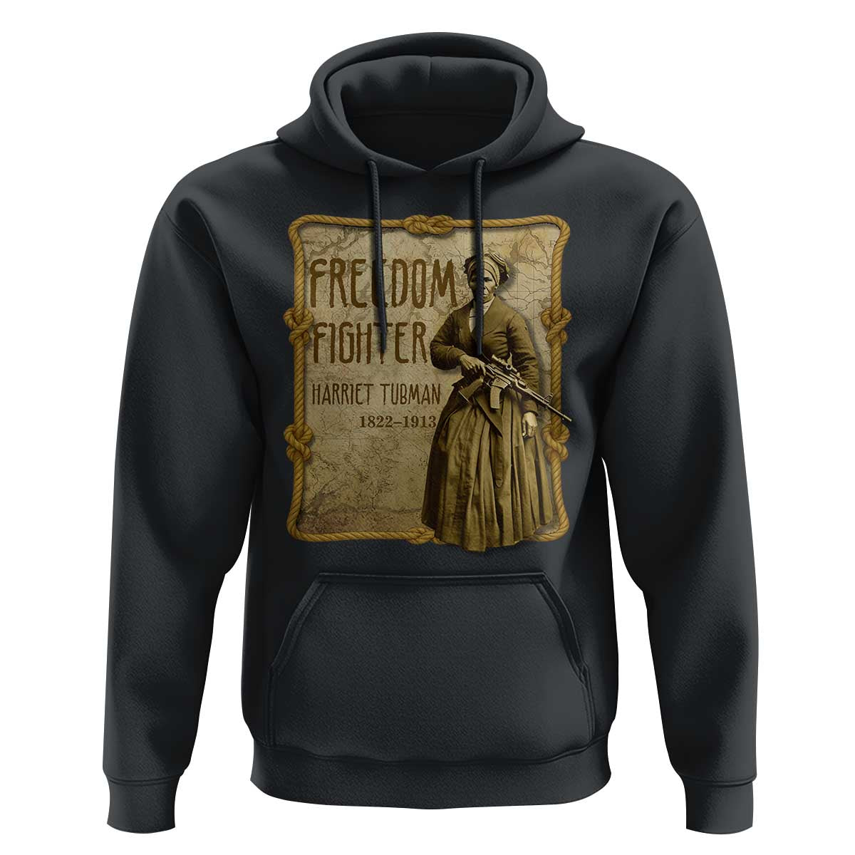 Harriet Tubman Freedom Fighter Hoodie Feminist History Gift - Wonder Print Shop