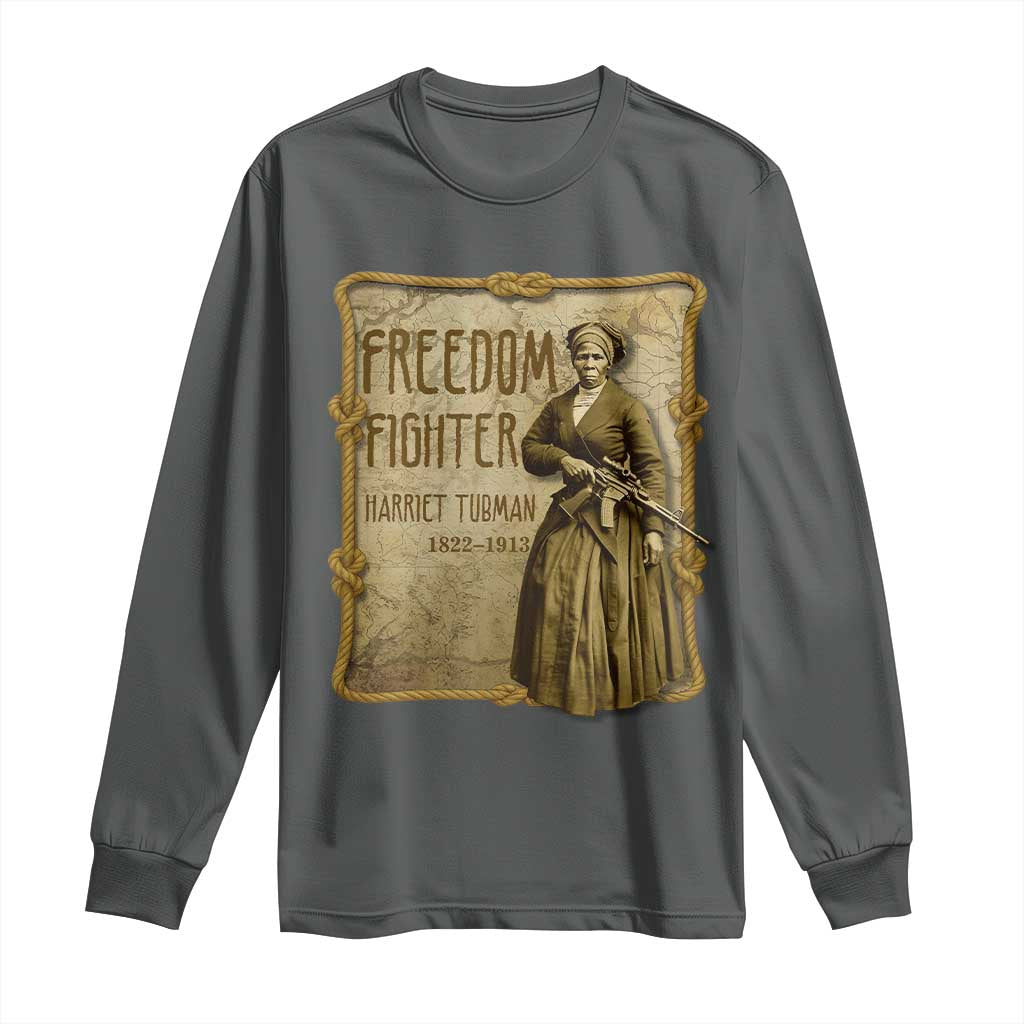 Harriet Tubman Freedom Fighter Long Sleeve Shirt Feminist History Gift - Wonder Print Shop