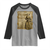 Harriet Tubman Freedom Fighter Raglan Shirt Feminist History Gift - Wonder Print Shop