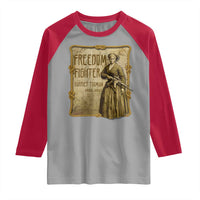 Harriet Tubman Freedom Fighter Raglan Shirt Feminist History Gift - Wonder Print Shop