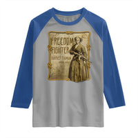 Harriet Tubman Freedom Fighter Raglan Shirt Feminist History Gift - Wonder Print Shop