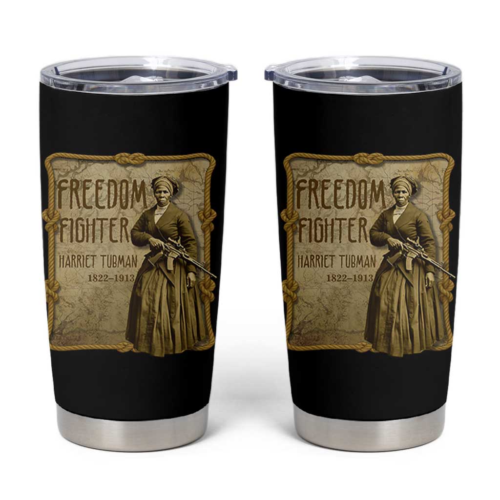 Harriet Tubman Freedom Fighter Tumbler Cup Feminist History Gift - Wonder Print Shop