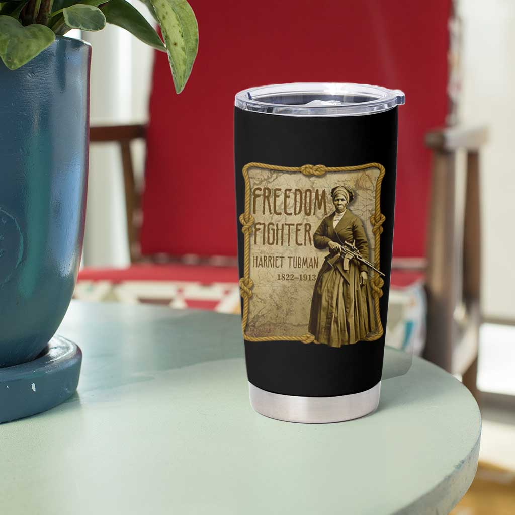 Harriet Tubman Freedom Fighter Tumbler Cup Feminist History Gift - Wonder Print Shop