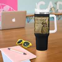 Harriet Tubman Freedom Fighter Tumbler With Handle Feminist History Gift - Wonder Print Shop