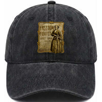 Harriet Tubman Freedom Fighter Washed Cotton Baseball Cap Feminist History Gift
