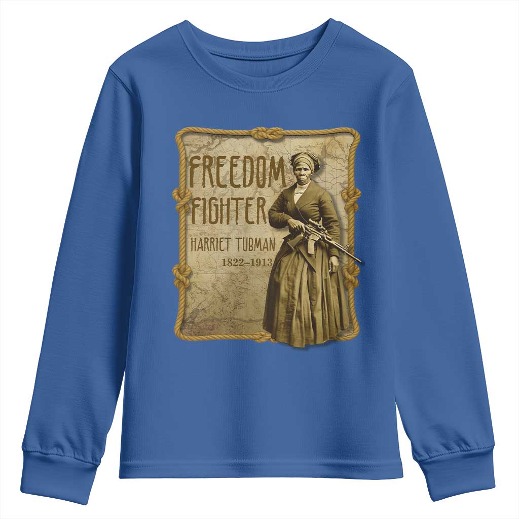Harriet Tubman Freedom Fighter Youth Sweatshirt Feminist History Gift - Wonder Print Shop