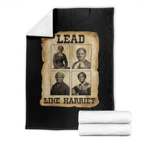 Vintage Harriet Tubman Poster Throw Blanket Lead Like Harriet - Wonder Print Shop