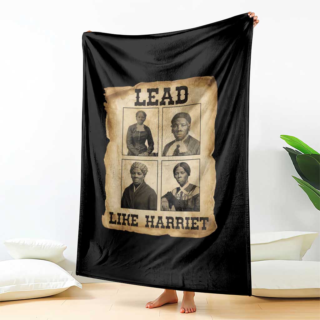 Vintage Harriet Tubman Poster Throw Blanket Lead Like Harriet - Wonder Print Shop