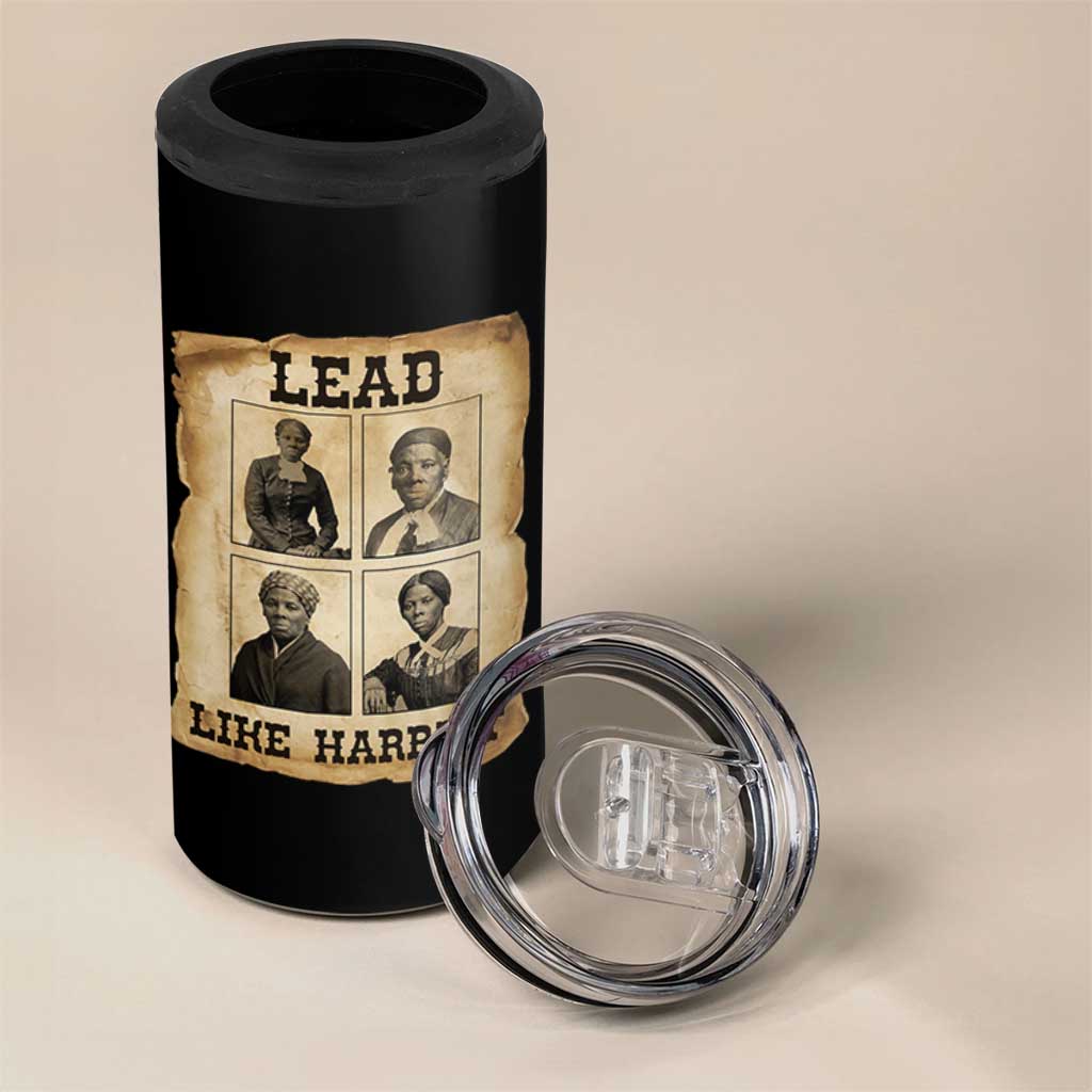 Vintage Harriet Tubman Poster 4 in 1 Can Cooler Tumbler Lead Like Harriet - Wonder Print Shop