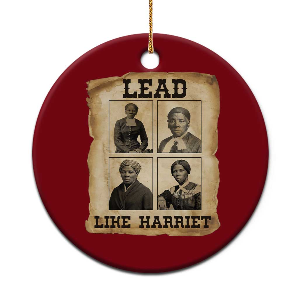 Vintage Harriet Tubman Poster Ceramic Ornament Lead Like Harriet - Wonder Print Shop