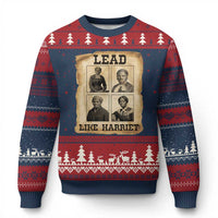 Vintage Harriet Tubman Poster Ugly Christmas Sweater Lead Like Harriet - Wonder Print Shop