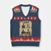 Vintage Harriet Tubman Poster V-Neck Knit Sweater Vest Lead Like Harriet - Wonder Print Shop