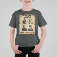 Vintage Harriet Tubman Poster T Shirt For Kid Lead Like Harriet - Wonder Print Shop