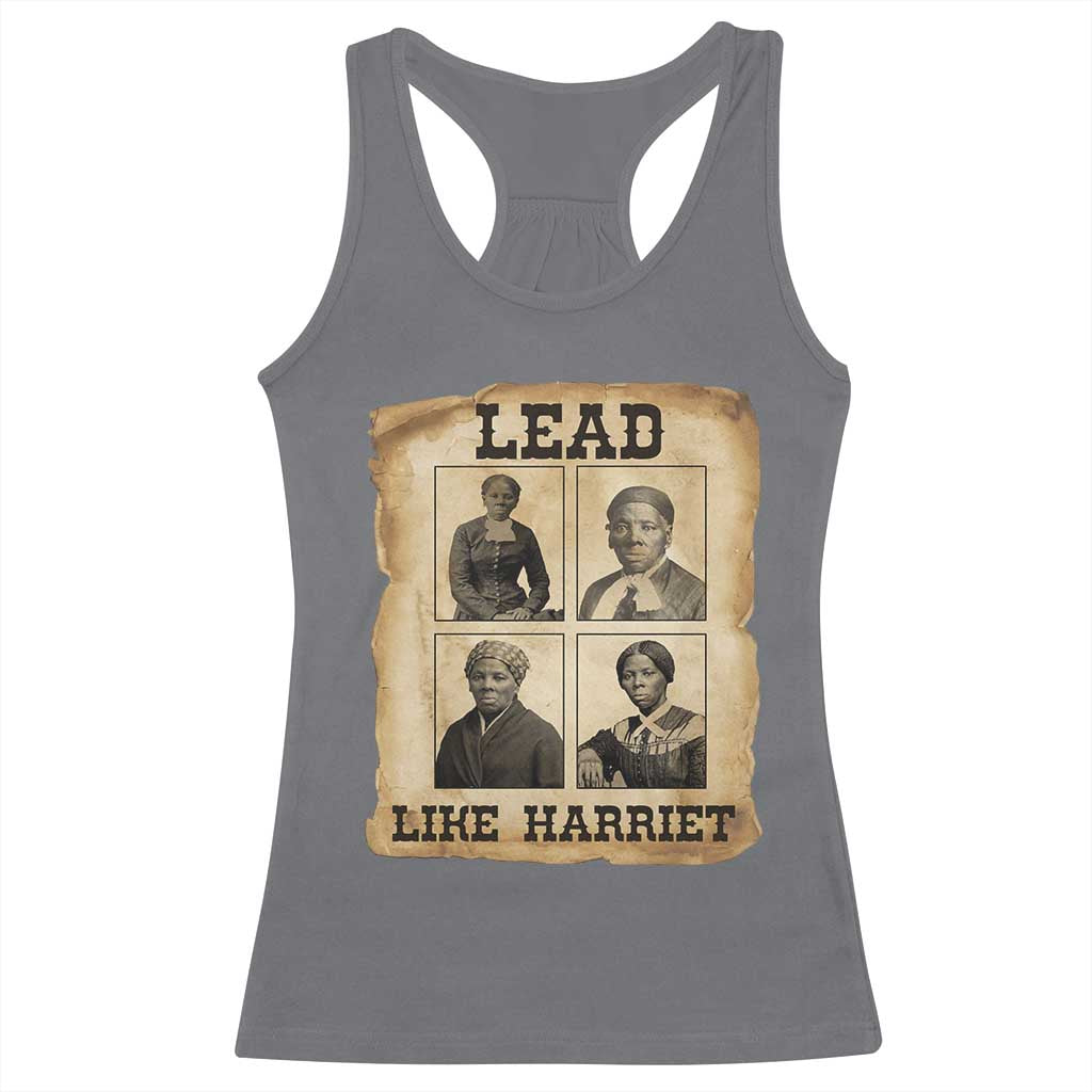Vintage Harriet Tubman Poster Racerback Tank Top Lead Like Harriet - Wonder Print Shop