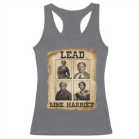 Vintage Harriet Tubman Poster Racerback Tank Top Lead Like Harriet - Wonder Print Shop