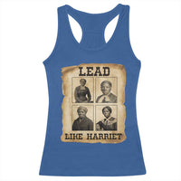 Vintage Harriet Tubman Poster Racerback Tank Top Lead Like Harriet - Wonder Print Shop