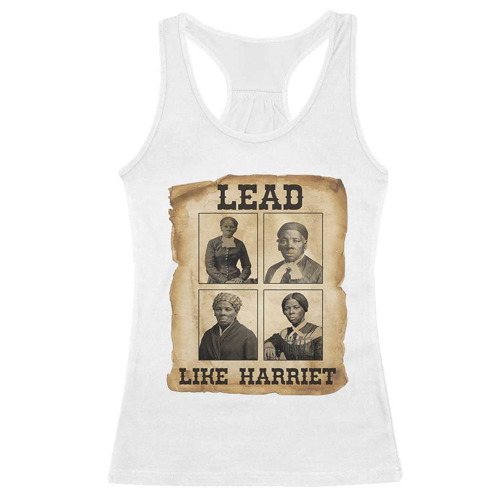 Vintage Harriet Tubman Poster Racerback Tank Top Lead Like Harriet - Wonder Print Shop