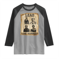 Vintage Harriet Tubman Poster Raglan Shirt Lead Like Harriet - Wonder Print Shop