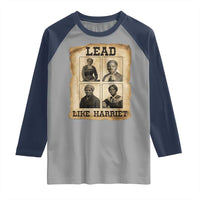 Vintage Harriet Tubman Poster Raglan Shirt Lead Like Harriet - Wonder Print Shop
