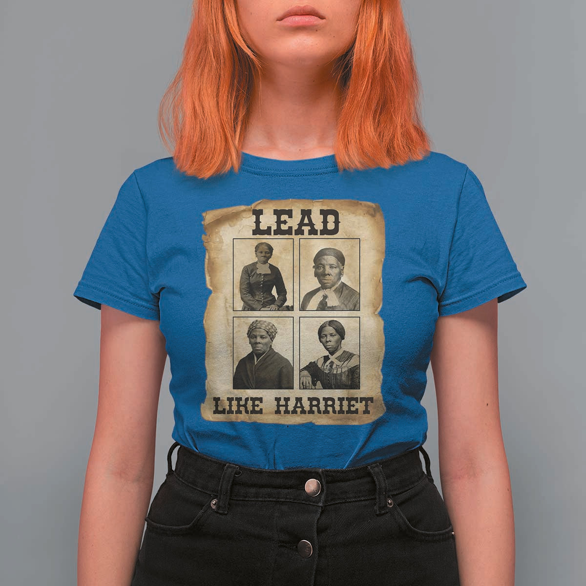 Vintage Harriet Tubman Poster T Shirt For Women Lead Like Harriet - Wonder Print Shop