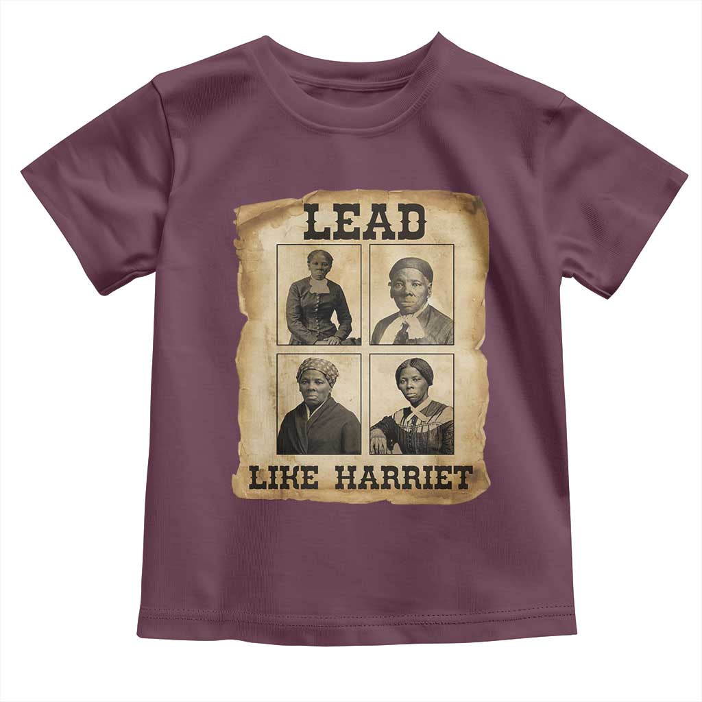 Vintage Harriet Tubman Poster Toddler T Shirt Lead Like Harriet - Wonder Print Shop