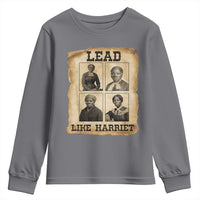 Vintage Harriet Tubman Poster Youth Sweatshirt Lead Like Harriet - Wonder Print Shop