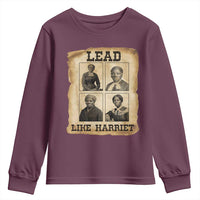 Vintage Harriet Tubman Poster Youth Sweatshirt Lead Like Harriet - Wonder Print Shop