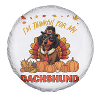 Thanksgiving Dog Spare Tire Cover I Am Thankful For My Dachshund - Wonder Print Shop