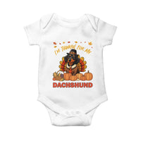 Thanksgiving Dog Baby Onesie I Am Thankful For My Dachshund - Wonder Print Shop