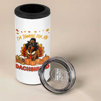 Thanksgiving Dog 4 in 1 Can Cooler Tumbler I Am Thankful For My Dachshund