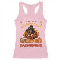 Thanksgiving Dog Racerback Tank Top I Am Thankful For My Dachshund - Wonder Print Shop