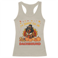 Thanksgiving Dog Racerback Tank Top I Am Thankful For My Dachshund - Wonder Print Shop