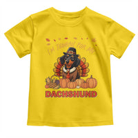 Thanksgiving Dog Toddler T Shirt I Am Thankful For My Dachshund - Wonder Print Shop