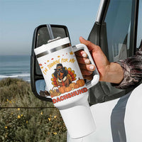 Thanksgiving Dog Tumbler With Handle I Am Thankful For My Dachshund