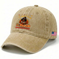Thanksgiving Dog Washed Cotton Baseball Cap I Am Thankful For My Dachshund