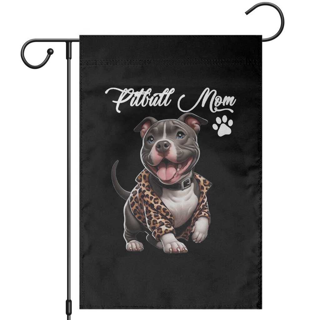Pitbull Mom Garden Flag Cute Pitbull Puppy Dog Lovers - Wonder Print Shop